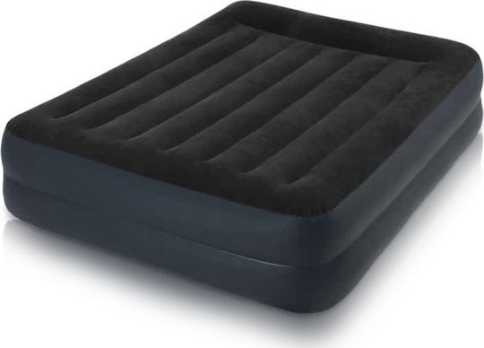 Intex Double Air Mattress with Integrated Electric Pump Pillow Rest Raised 203x152x42cm