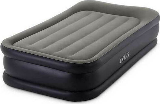 Intex Inflatable Sleeping Mattress Single with Built-in Electric Pump Deluxe Pillow Rest Raised 191x99x42εκ.