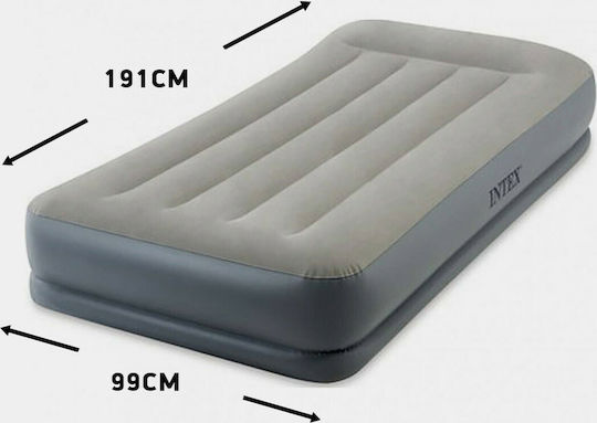 Intex Air Mattress Single with Integrated Electric Pump Mid-Rise Twin 191x99x30cm