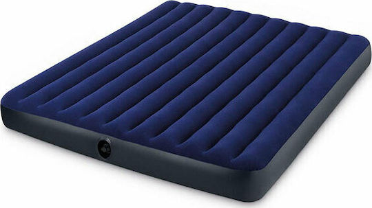 Intex Inflatable Sleeping Mattress King Size Classic Downy 203x183x25εκ. Blue