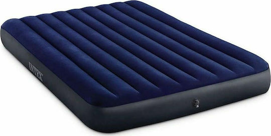 Intex Inflatable Sleeping Mattress King Size Classic Downy 203x183x25εκ. Blue