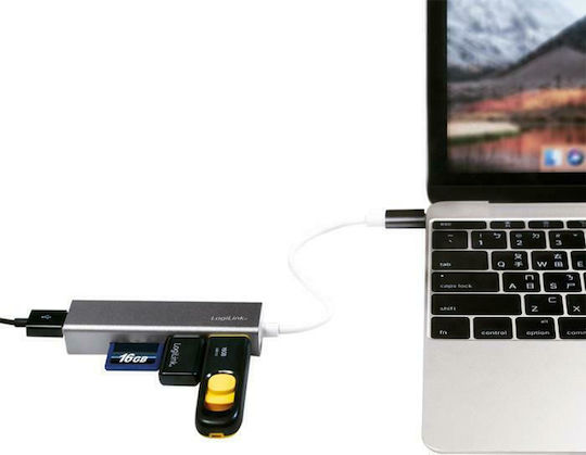 LogiLink Hub 3 Θυρών USB 3.0 με σύνδεση USB-C