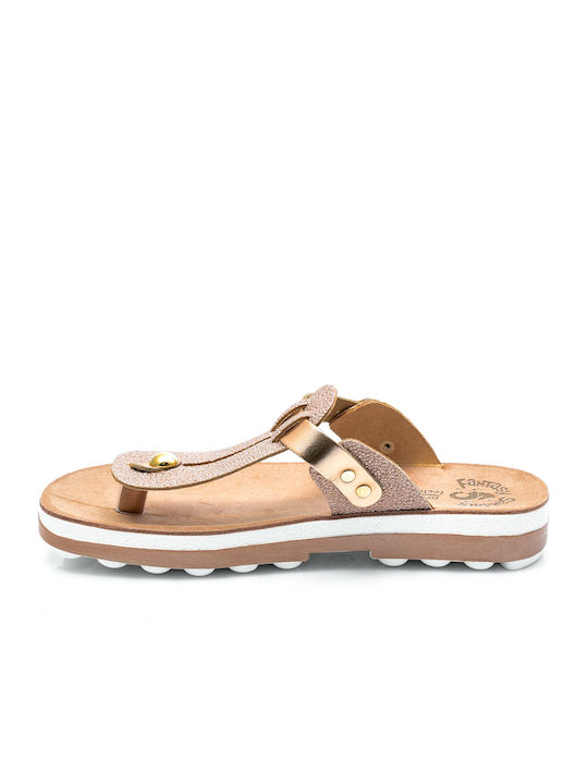 Mirabella Leather Women's Flat Sandals Anatomic Rosegold