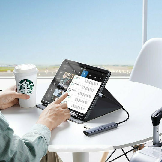 Ugreen CM473 USB Hub 4 USB 3.2 Ports with USB-A Connection Gray