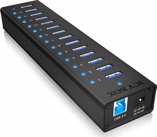 Icy Box USB 3.0 13 Port Hub with USB-A Connection