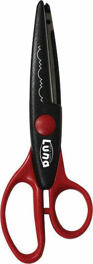 Luna Scissors for Crafts 16cm with Metallic Blade Red