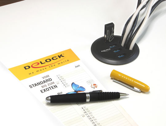 DeLock Hub 4 Porturi USB 3.0 cu Conectare USB-A