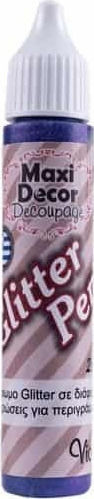 Maxi Decor Stift Glitter Blau 28ml