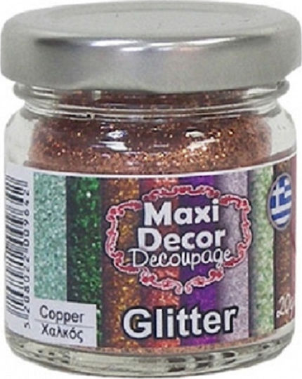 Maxi Decor Χρυσόσκονη Glitter Καφέ 20gr 20ml