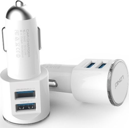 Ldnio DL-C29 Φορτιστής Αυτοκινήτου 17W 3.4A με Θύρες: 2xUSB-A μαζί με Καλώδιο Micro-USB Λευκό Χρώμα