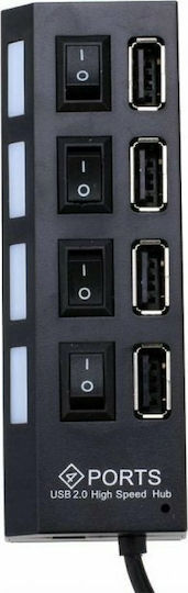 Brand Hub 4 Θυρών USB 2.0 με σύνδεση USB-A