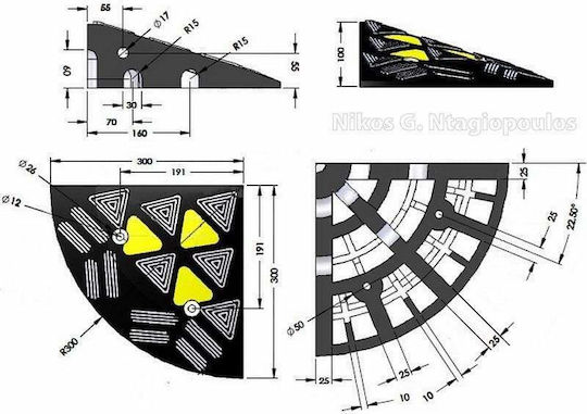 Doorado Ακριανό τμήμα ράμπας χρωματιστής 10 cm Ράμπα Parking