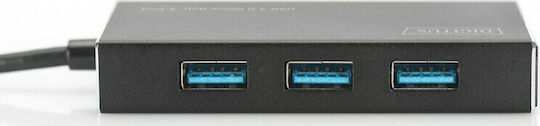 Digitus USB-Hub 4 Anschlüsse USB 3.0 mit USB-A Anschluss
