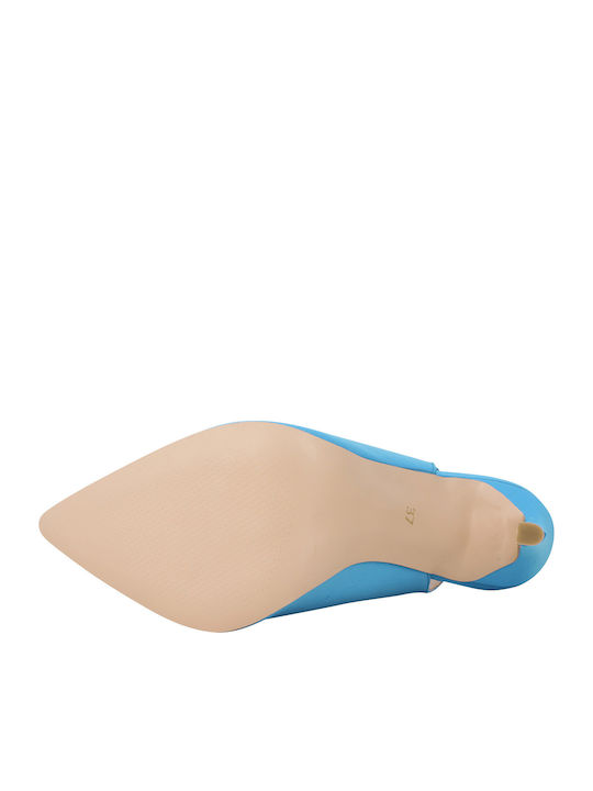 Pumps mit Stiletto-Absatz Hellblau