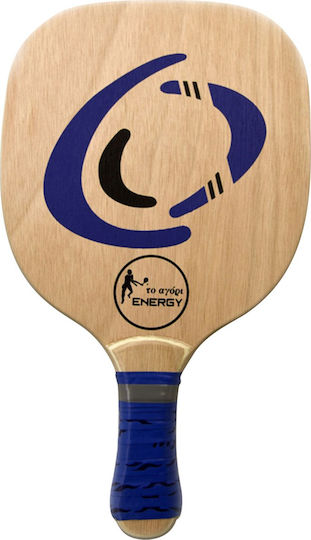 "to agori" Energy Beach Racket Beige 420gr With Straight Blue Handle
