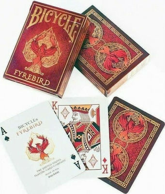 Bicycle Fyrebird Plasticized Card Deck Red