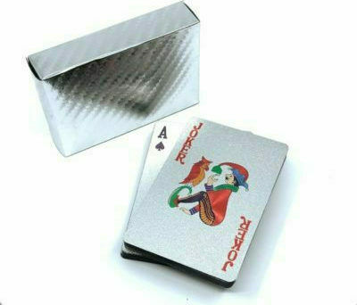 Plastic Card Deck με Ασημένια Επίστρωση