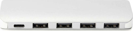 Digitus USB Хъб 5 Порта USB 3.0 с USB-C Връзка Сребрист