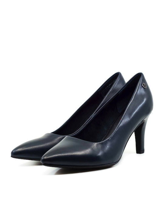Anatomic Pointed Toe Navy Blue Heels