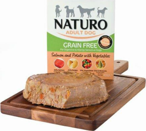 Naturo Wet Food Dogs in Pouches with Vegetables, Potatoes and Salmon Grain-Free 400gr