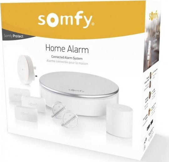 Somfy Protect Home Alarm Wireless Alarm System with Motion Detector , 3 Door Sensors , Siren , 2 Remotes and Hub (Wi-Fi)