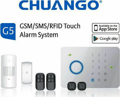 Chuango G5 SafeHome Basic Wireless Sistem de alarma cu Detector de miscare , 2 Senzori de usa , 2 Telecomenzi si Centru