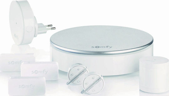 Somfy Protect Home Alarm Wireless Alarm System with Motion Detector , 3 Door Sensors , Siren , 2 Remotes and Hub (Wi-Fi)