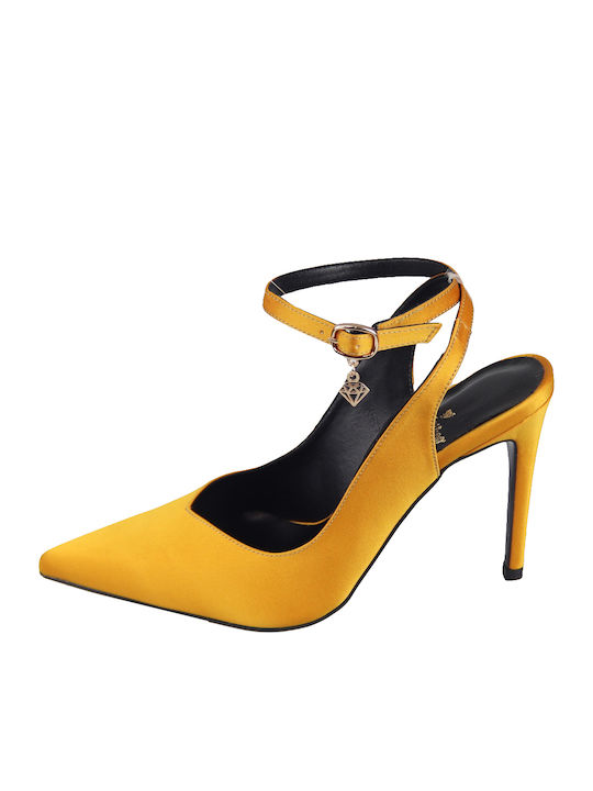 Pantofi cu toc cu Toc Stiletto & Curea Galbene