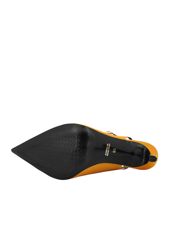 Pantofi cu toc cu Toc Stiletto & Curea Galbene