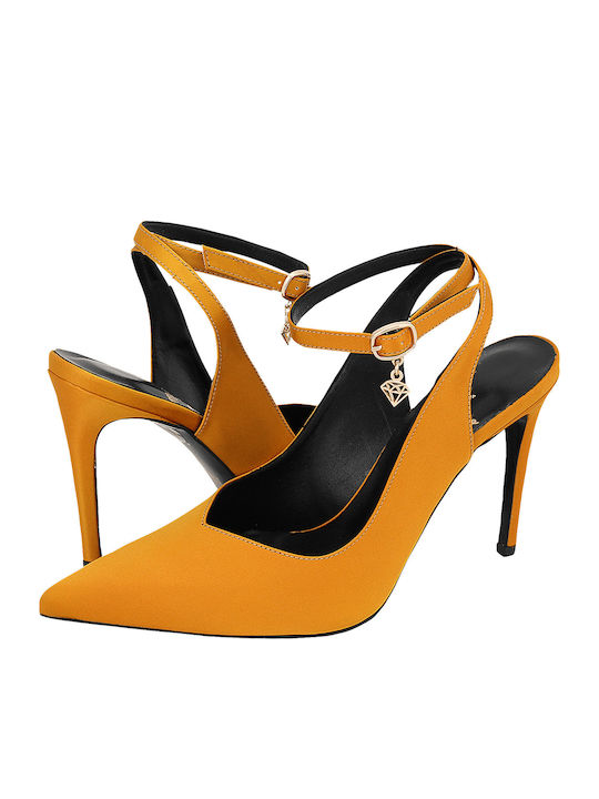 Pantofi cu toc cu Toc Stiletto & Curea Galbene