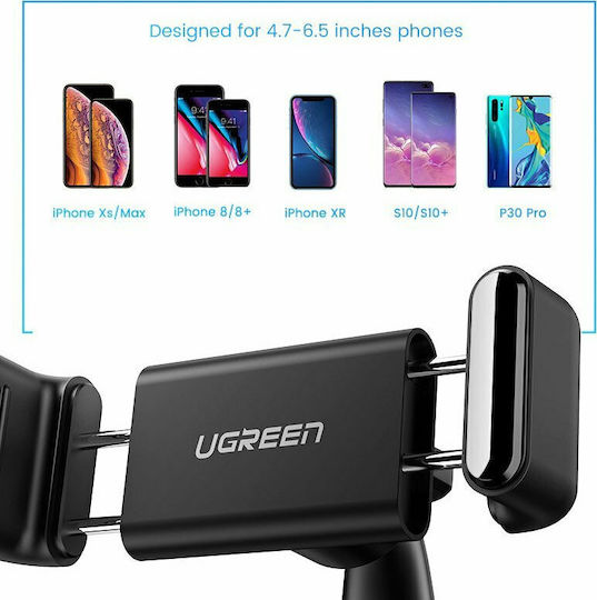 Ugreen LP189 Βάση Κινητού Αυτοκινήτου 4.7" - 6.5" με Ρυθμιζόμενα Άγκιστρα Μαύρη