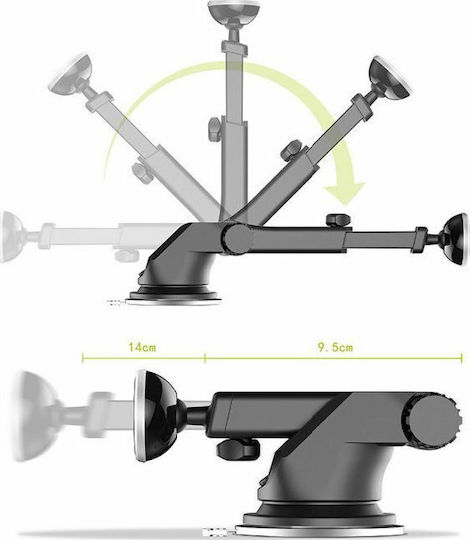 Baseus Bază pentru telefon mobil pentru mașină Solid Series Telescopic cu magnet Argint
