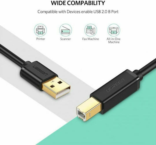 Ugreen 1.5m USB 2.0 Cable A-Male to B-Male (10350)