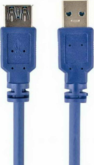 Cablexpert 1.8m USB 3.0 Cable A-Male to A-Female Blue (CCP-USB3-AMAF-6)