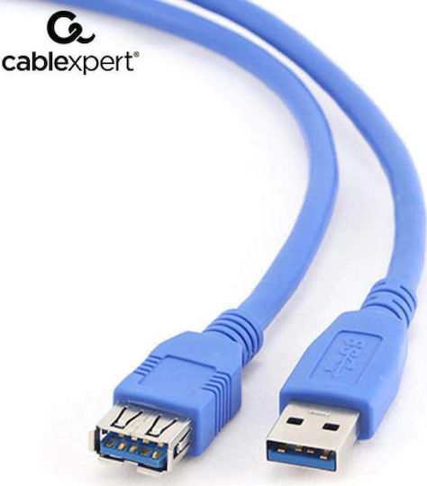 Cablexpert 1.8m USB 3.0 Cable A-Male to A-Female Blue (CCP-USB3-AMAF-6)