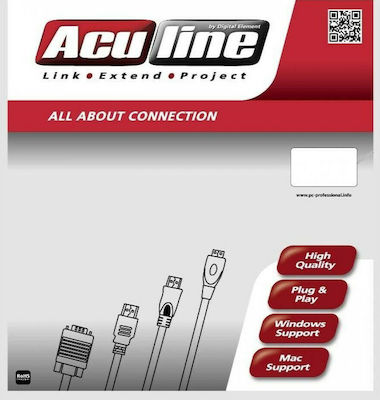 Aculine 1.8m USB 2.0 Cable A-Male to B-Male (USB-004)