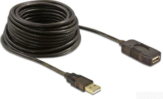 DeLock USB 2.0 Cable USB-A male - USB-A female Μαύρο 5m (82308)