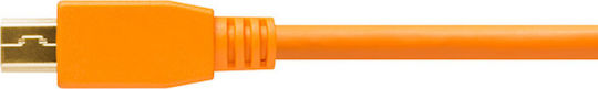 Tether Tools USB 2.0 Kabel USB-A-Stecker - Mini-USB-B-Stecker Orange 4.6m CU5451