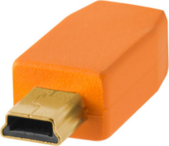 Tether Tools USB 2.0 Kabel USB-A-Stecker - Mini-USB-B-Stecker Orange 4.6m CU5451