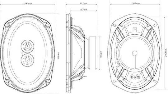 MTX Σετ Ηχεία Αυτοκινήτου 6x9" με 80W RMS (3 Δρόμων)