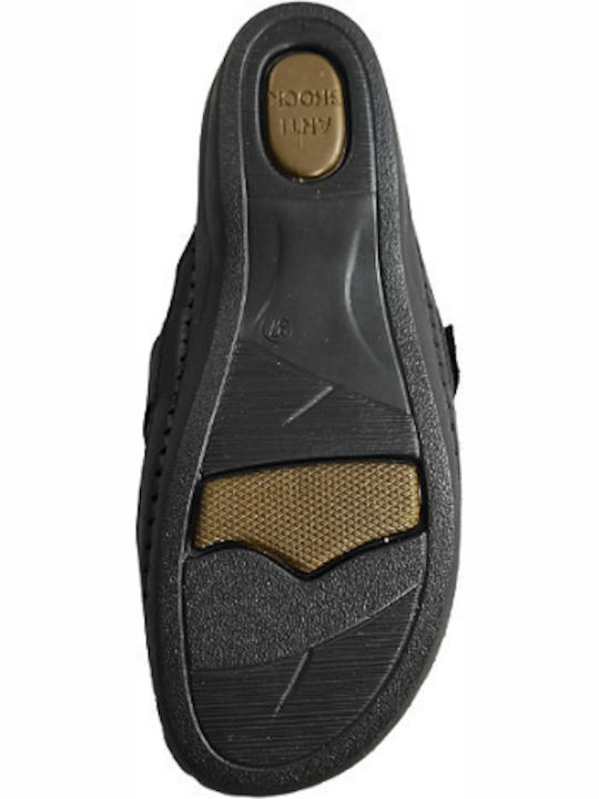 Anatomical Leather Women's Slippers Black