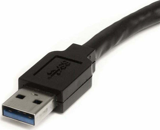 StarTech USB 3.0 Кабел USB-A мъжки - USB-A женски Черен 5м USB3AAEXT5M