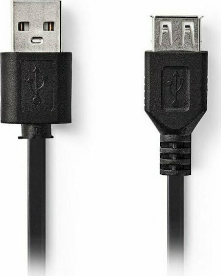 Nedis USB 2.0 Cable USB-A male - USB-A female 1m (CCGT60010BK10)