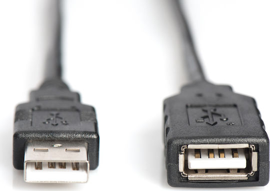 Digitus USB 2.0 Kabel USB-A-Stecker - USB-A-Buchse Schwarz 15m DA-73101