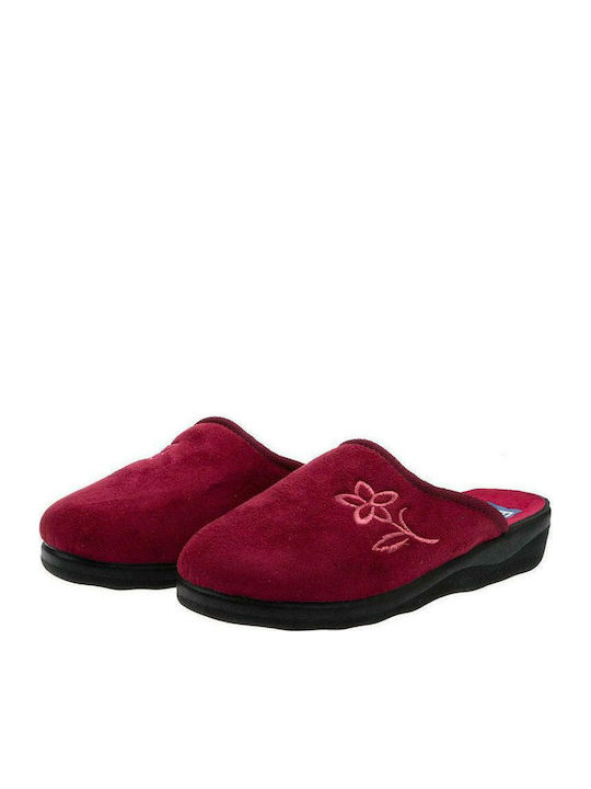 CLARA-F04 Anatomical Women's Slippers Burgundy