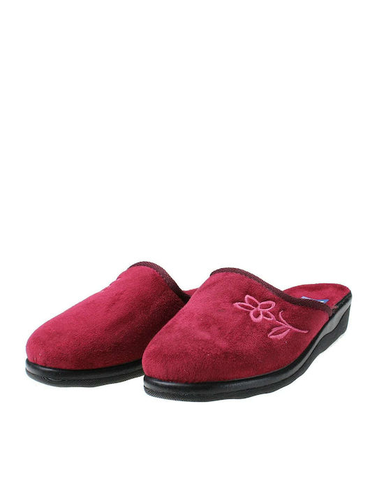CLARA-F04 Anatomical Women's Slippers Burgundy