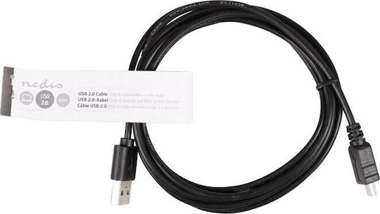 Nedis 2m USB 2.0 Cable A-Male to mini A-Male (CCGT60300BK20)
