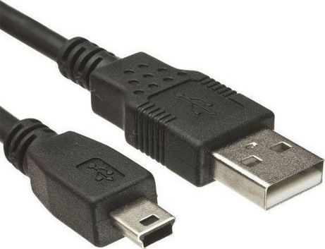 Aculine USB 2.0 Кабел USB-A мъжки - мини USB-A мъжки Черен 1.5м USB-014