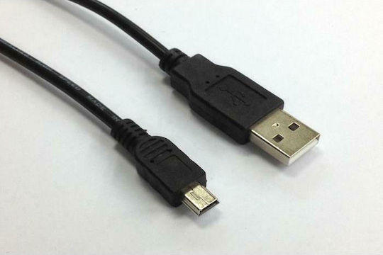 Aculine USB 2.0 Кабел USB-A мъжки - мини USB-A мъжки Черен 1.5м USB-014
