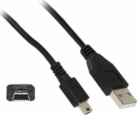 Aculine USB 2.0 Кабел USB-A мъжки - мини USB-A мъжки Черен 1.5м USB-014
